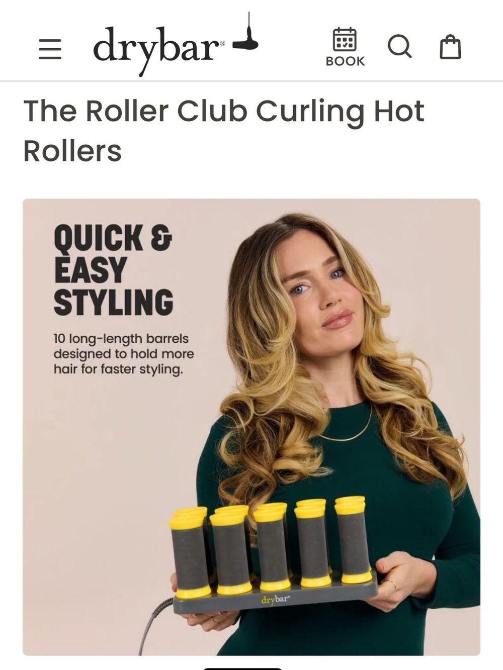 Drybar Hot Roller Set in Yellow and Gray - 10 Long Barrels
